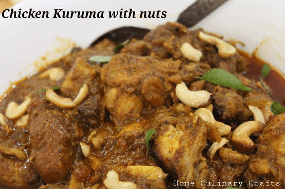 Chicken kuruma with nuts