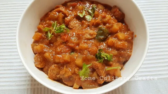 Soya Chunks Potato Curry
