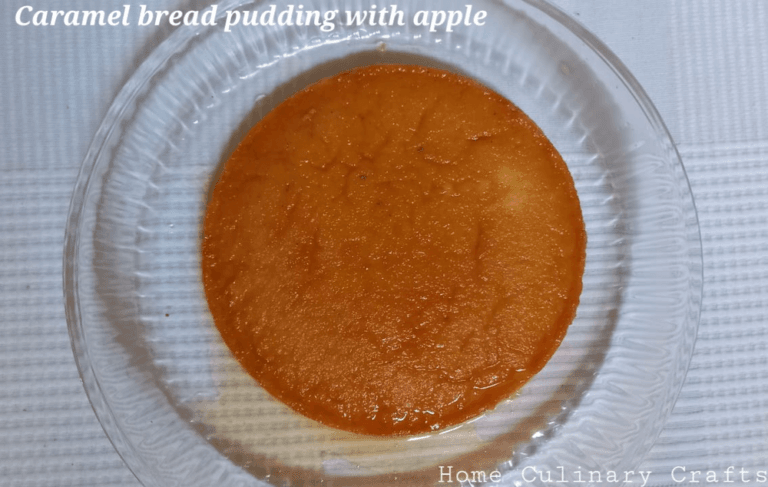 Caramel Bread Pudding with Apple