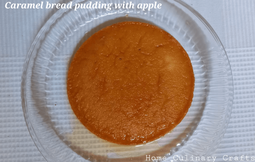 Caramel Bread Pudding with Apple