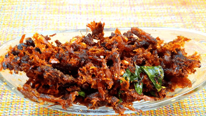 Stir-fried dried buffalo meat