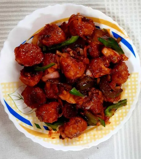 Soya Chunks Manchurian