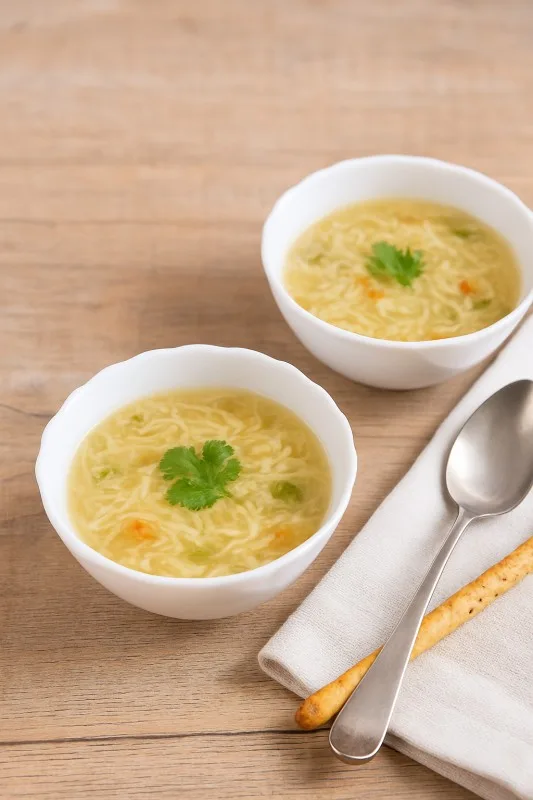 Chicken and Sweet corn noodle soup