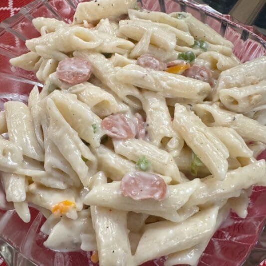 White Sauce Pasta with Sausages