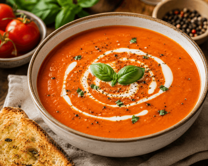 Cream of tomato soup