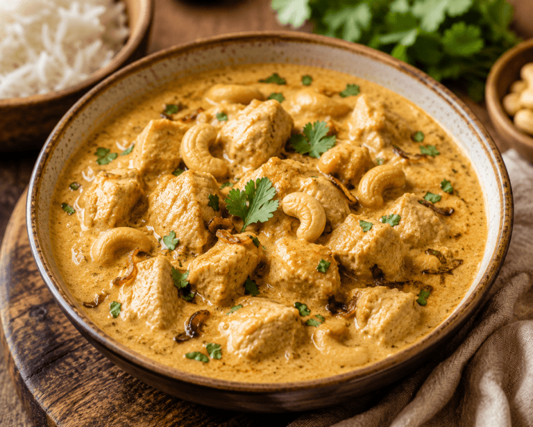 Creamy cashew chicken korma